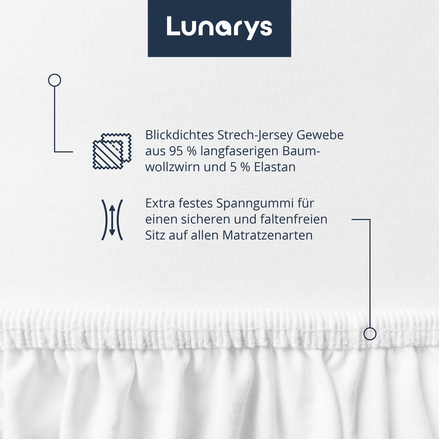 SleepRoyal Premium Spannbettlaken Weiß
