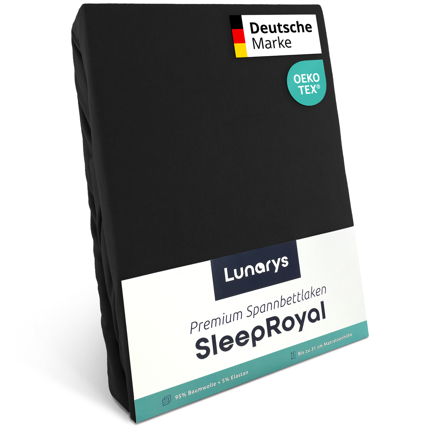 SleepRoyal Premium Spannbettlaken Schwarz