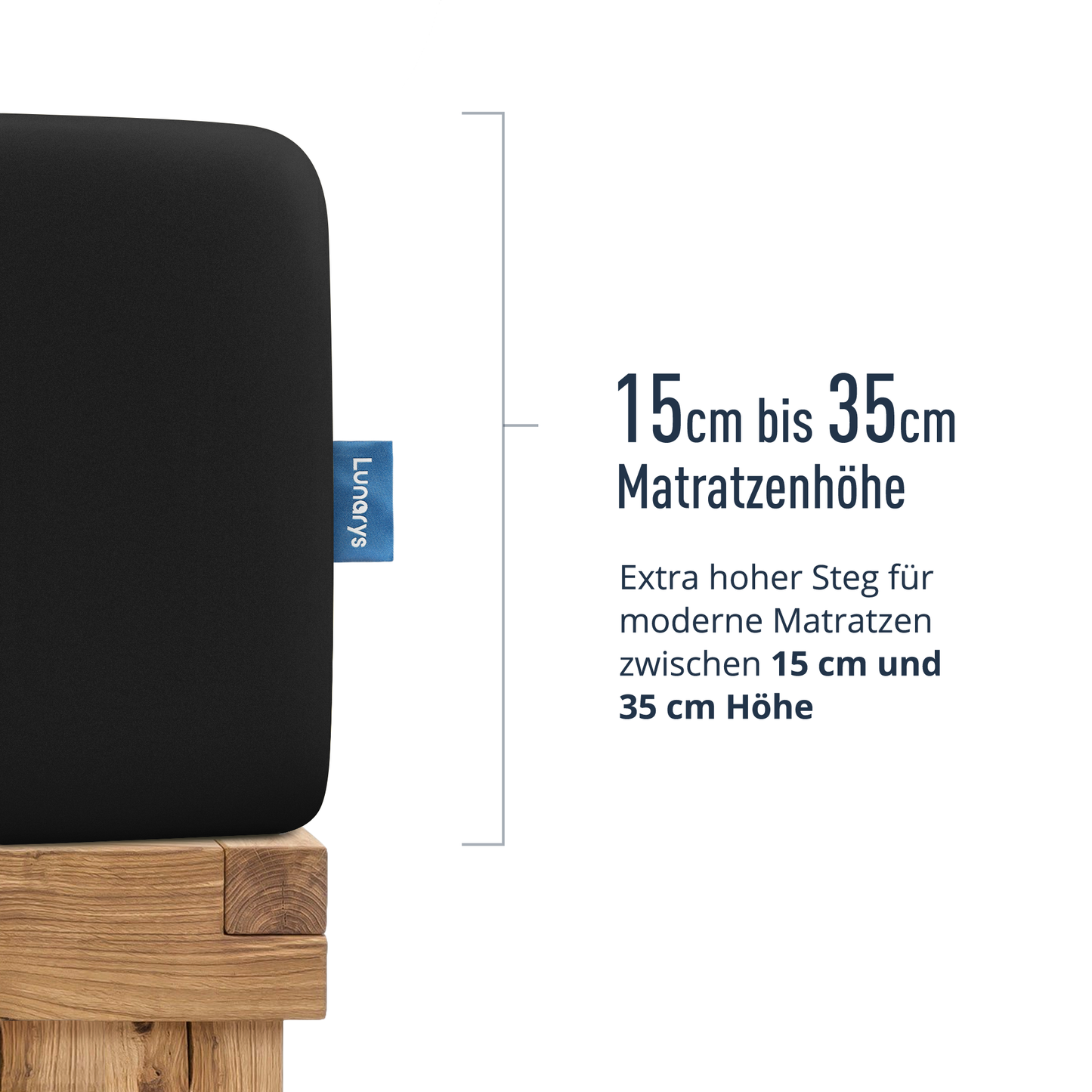 SleepRoyal Premium Spannbettlaken Schwarz