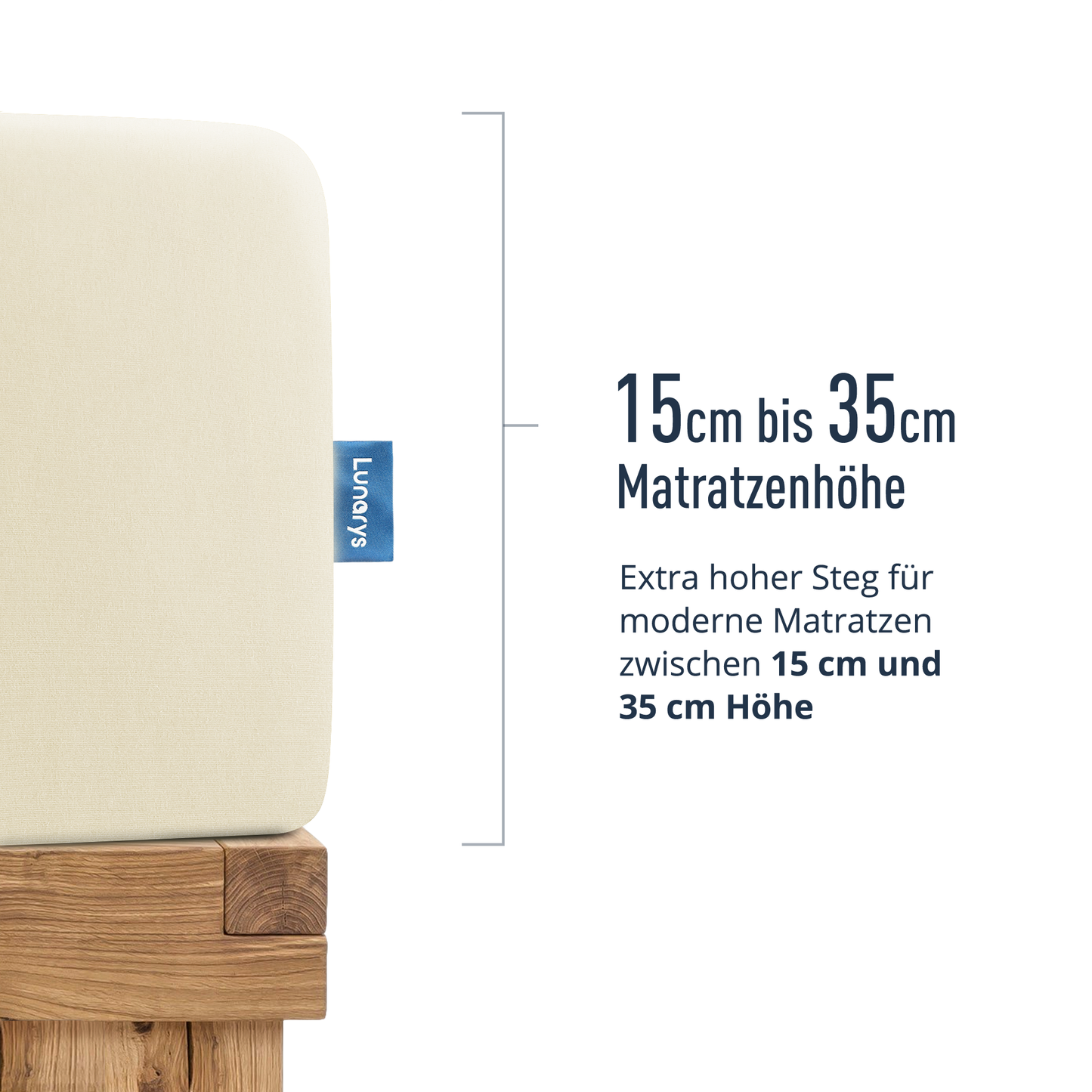 SleepRoyal Premium Spannbettlaken Creme