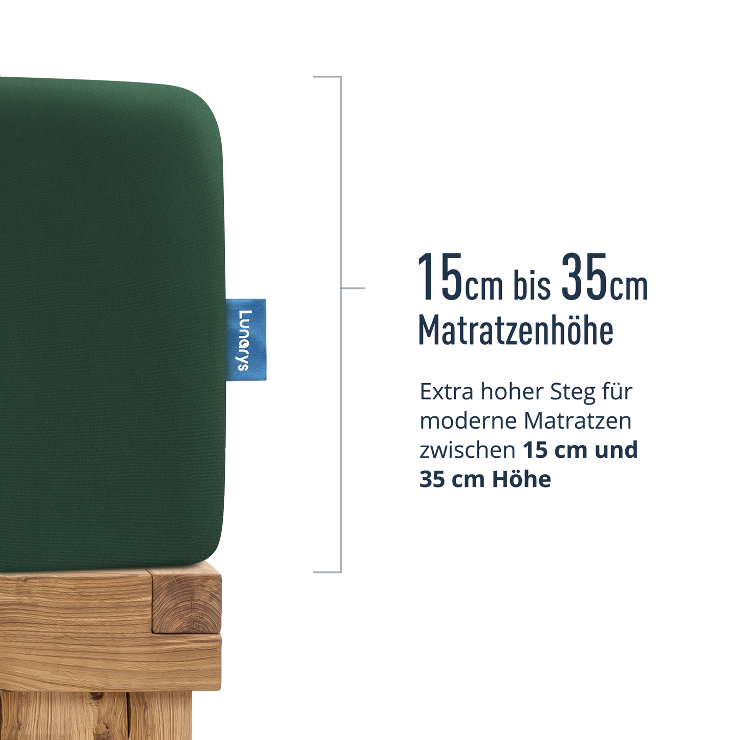 SleepRoyal Premium Spannbettlaken Dunkelgrün