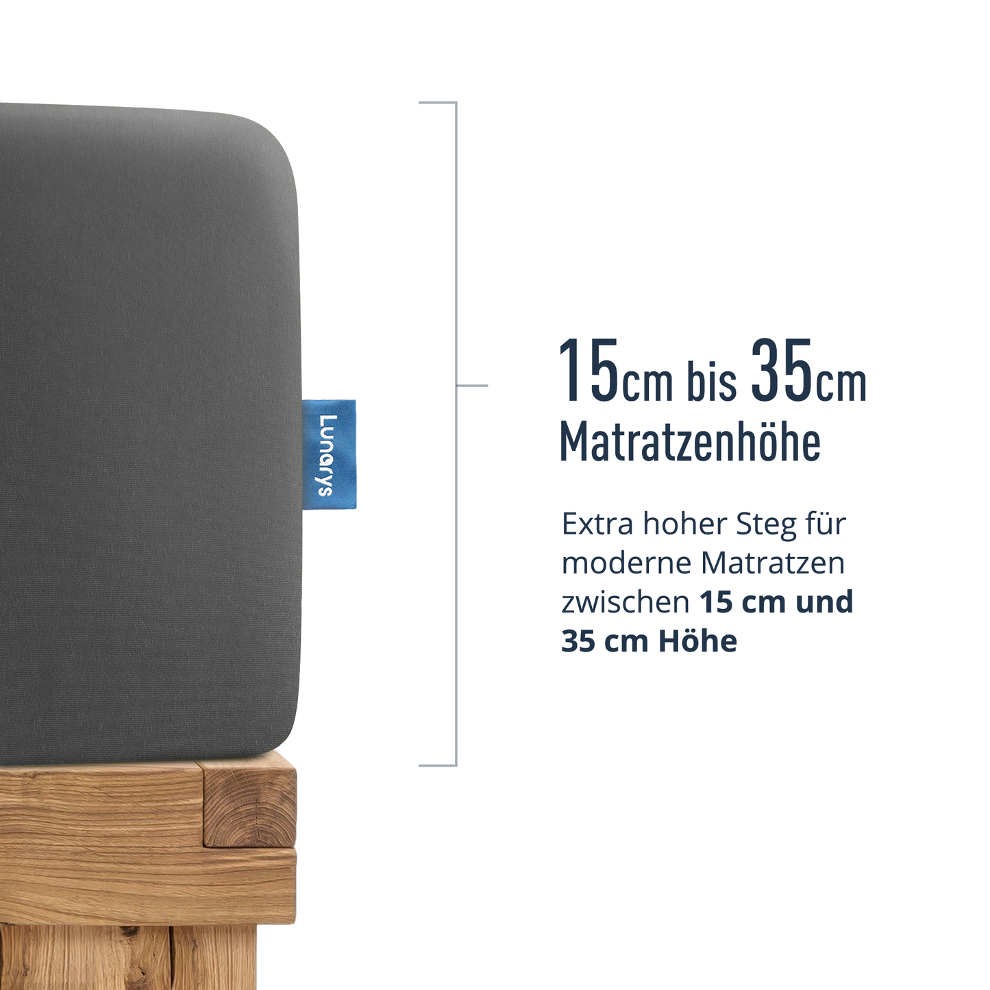 SleepRoyal Premium Spannbettlaken Grau