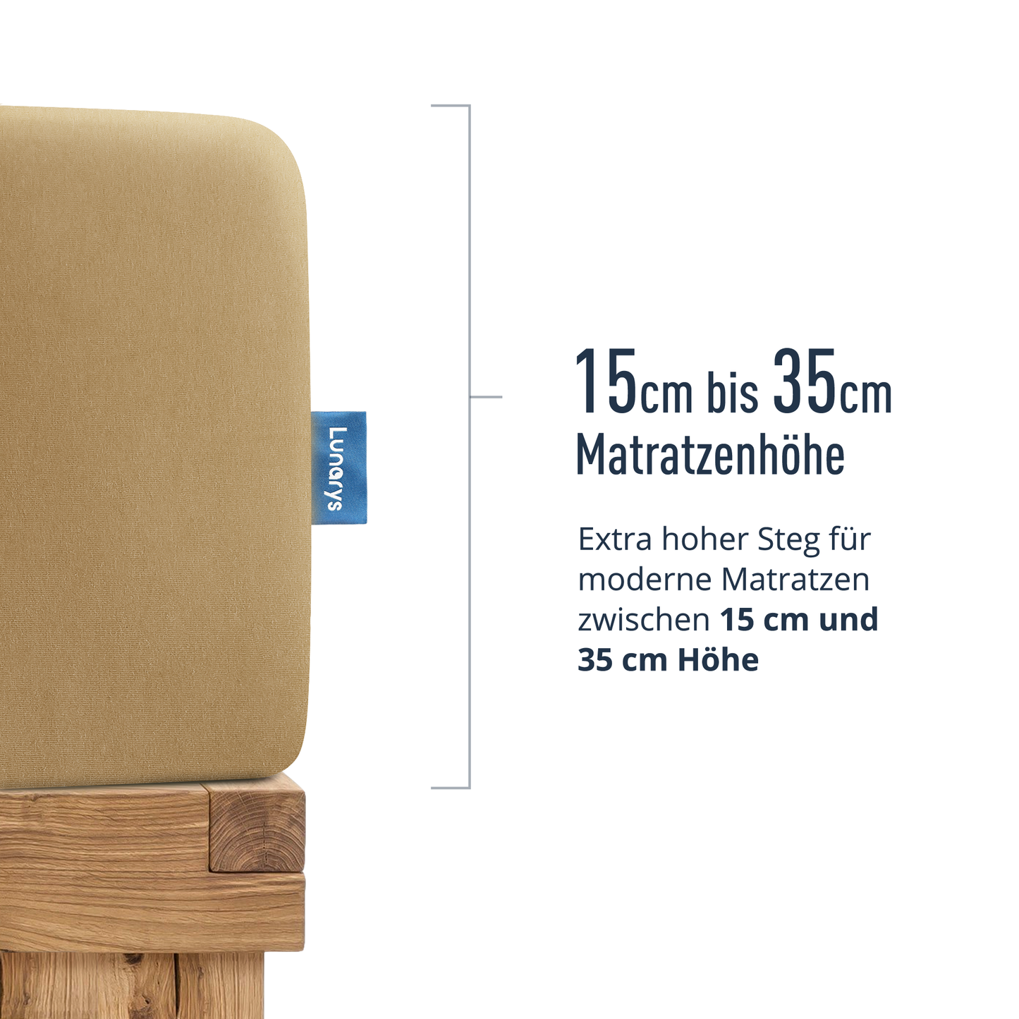 SleepRoyal Premium Spannbettlaken Sand