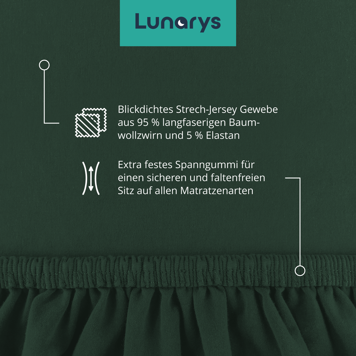 SleepRoyal Premium Spannbettlaken Dunkelgrün