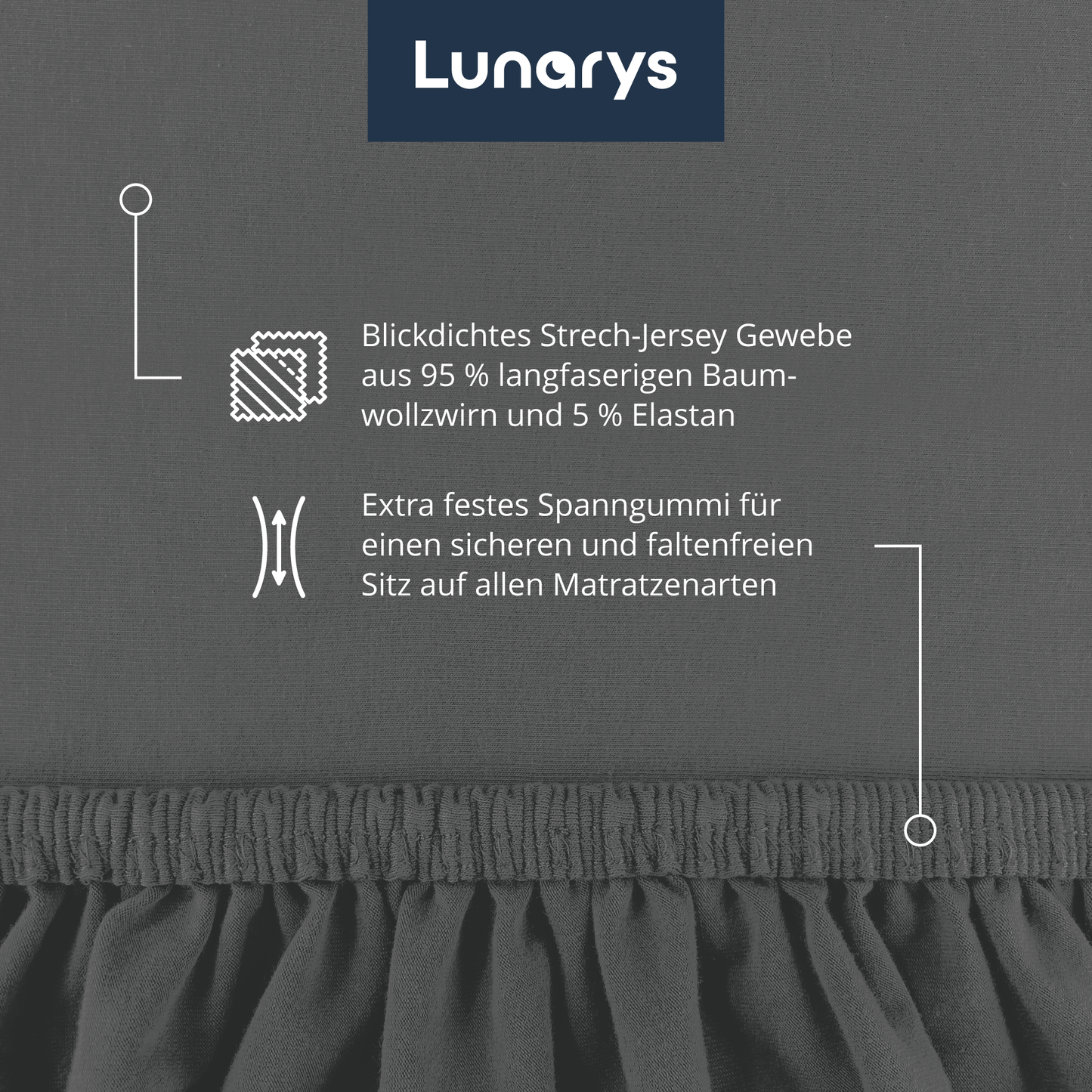 SleepRoyal Premium Spannbettlaken Grau