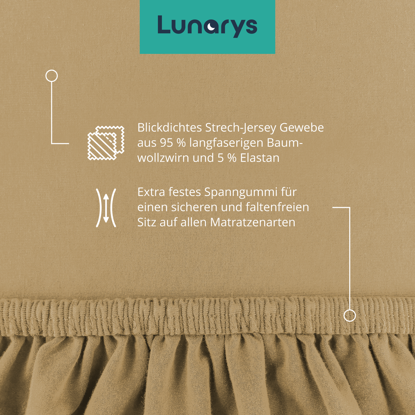 SleepRoyal Premium Spannbettlaken Sand
