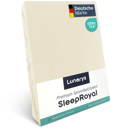 SleepRoyal Premium Spannbettlaken Creme