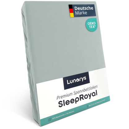 SleepRoyal Premium Spannbettlaken Silbergrau