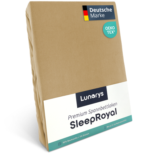 SleepRoyal Premium Spannbettlaken Sand