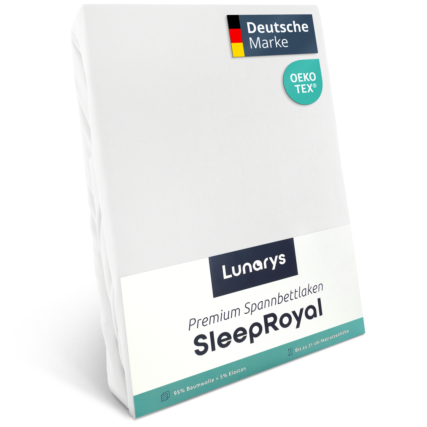 SleepRoyal Premium Spannbettlaken Weiß